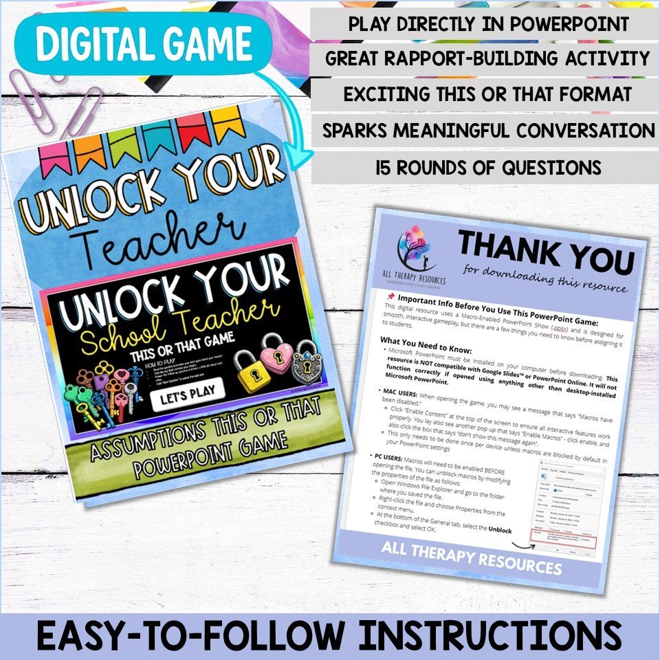 MEET THE TEACHER - GET TO KNOW YOU ASSUMPTIONS GAME - Back to School Activity - Image 2