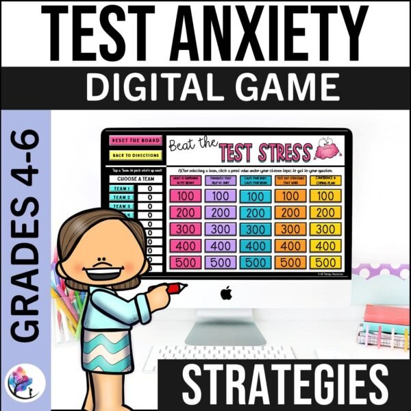 TEST ANXIETY Counseling Activities Test Taking Strategies Digital Game Coping
