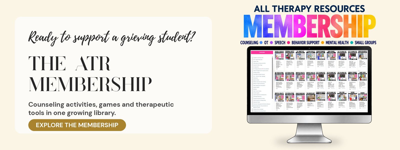 The ATR Membership: hundreds of ready-to-use therapy and counseling resources