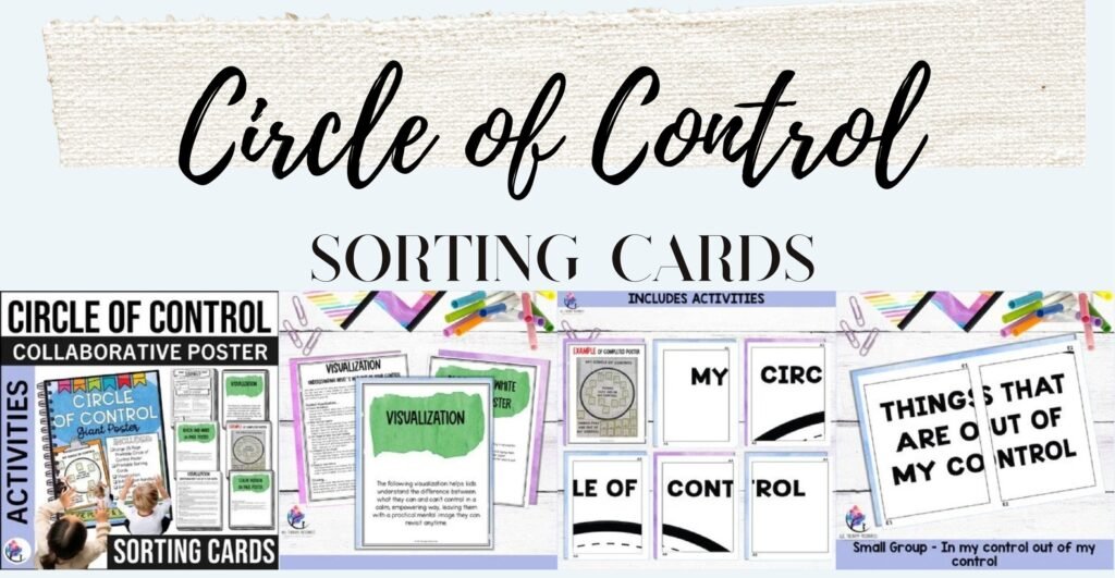 Circle of Control Activities cover with collaborative poster and sorting cards
