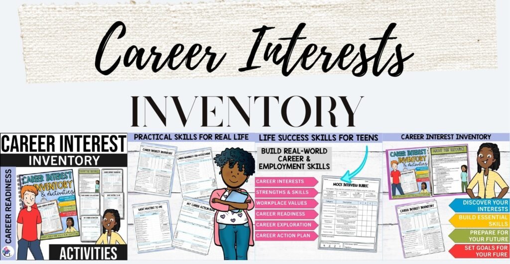 Career Interest Inventory cover and sample activity pages