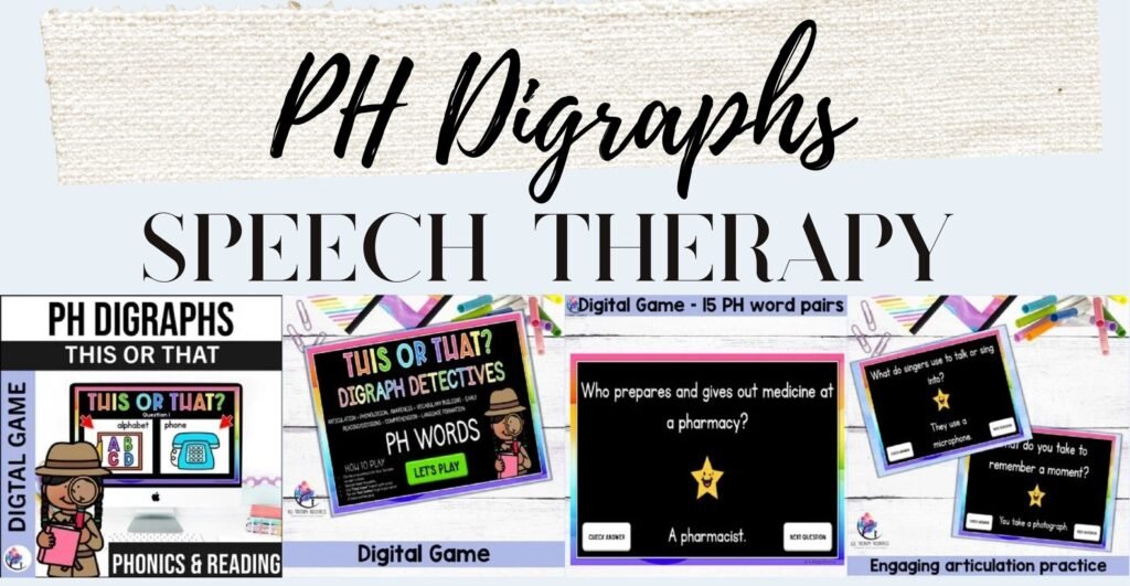 PH Digraphs digital game cover and sample slides