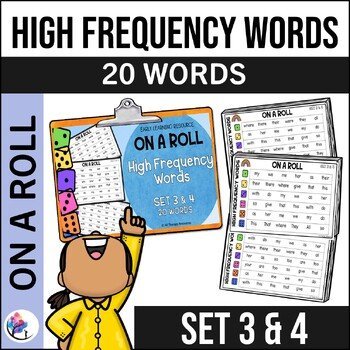 ON A ROLL - High Frequency Words - Sight Words - SET 3 & 4 (20 Words)