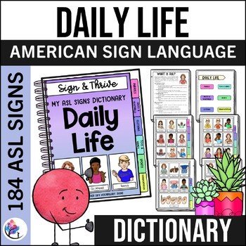 DAILY LIFE - ASL Dictionary - American Sign Language - 184 ASL CARD SIGNS