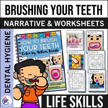 HOW TO BRUSH YOUR TEETH - Toothbrushing Dental Oral Hygiene - Color by Action