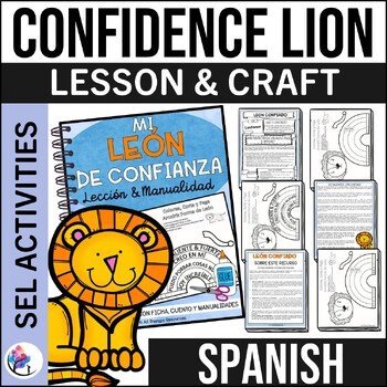 SPANISH VERSION -CONFIDENCE LION CRAFT - School Counseling Activity