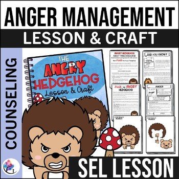 ANGRY HEDGEHOG CRAFT - Autumn School Counseling Activity - Anger Management