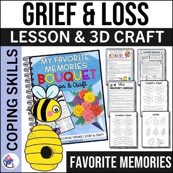 MY FAVORITE MEMORIES 3D FLOWER BOUQUET - Grief and Loss Counseling Activity