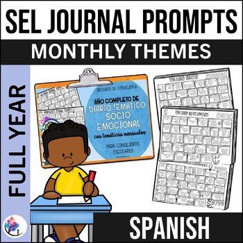 SPANISH Journal Prompts Calendar - National School Counseling Week NSCW