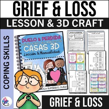 GRIEF AND LOSS LESSON & CRAFT - Counseling Activity - 3D Houses Craft