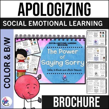SAYING SORRY / APOLOGIZING BROCHURE I Social Skills, SEL & Executive Functioning