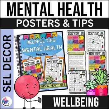 MENTAL HEALTH POSTERS - School Counseling Office Decor - Activities