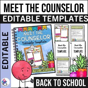 MEET THE COUNSELOR - Editable Template - Bright Succulent - Back to School