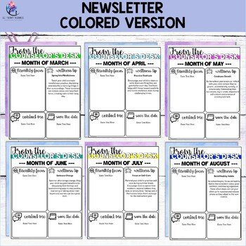 SCHOOL COUNSELORS MONTHLY NEWSLETTERS - Editable Template - Back to School - Image 3