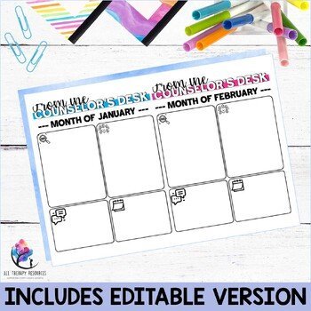 SCHOOL COUNSELORS MONTHLY NEWSLETTERS - Editable Template - Back to School - Image 4