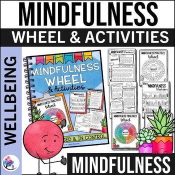 MINDFULNESS ACTIVITIES WHEEL - Mindfulness Coloring Pages for Kids & Worksheets