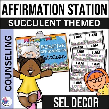 POSITIVE AFFIRMATION STATION - Affirmations Mirror Classroom Decor PASTEL
