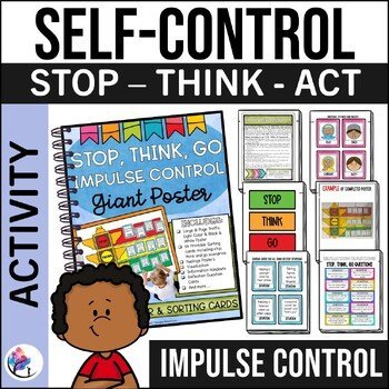 STOP THINK GO - IMPULSE CONTROL COLLABORATIVE ACTIVITY POSTER Traffic Light