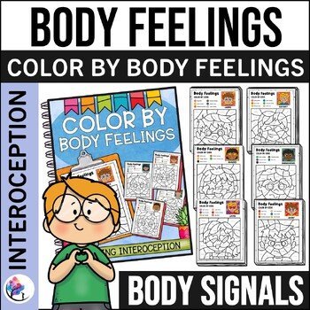 BODY FEELINGS - Color by Body Feelings in the body- Interoception & Body Signals