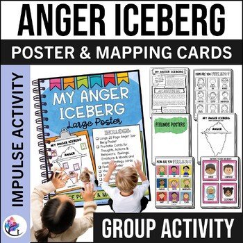 MY ANGER ICEBERG - Anger Worksheets - 25Pg Group Counseling Activities