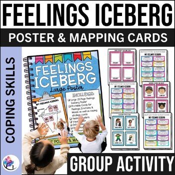 MY FEELINGS ICEBERG - Anger Worksheets - 25Pg Group Counseling Activities