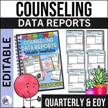 SPRING COUNSELING DATA REPORTS - QUARTERLY & EOY - Editable Template