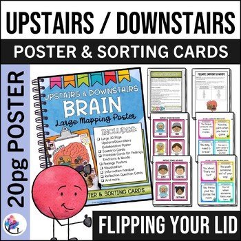 UPSTAIRS DOWNSTAIRS BRAIN POSTER Flipping Your Lid Stress Response Strategies