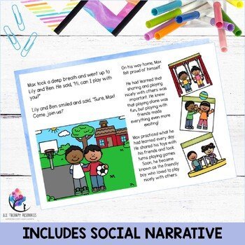 Sharing and Playing Social Narrative - Social Skill Character Development SEL - Image 3