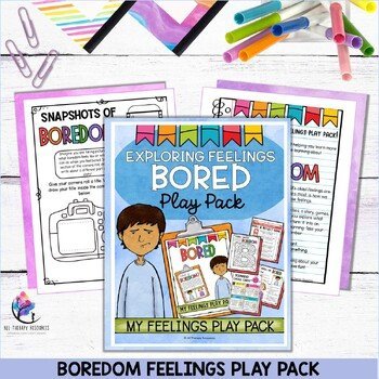 BOREDOM FEELINGS PLAY PACK - Emotional Regulation & Feelings Chart Check In - Image 2