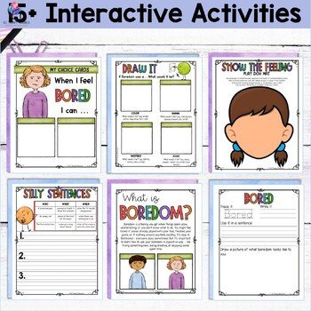 BOREDOM FEELINGS PLAY PACK - Emotional Regulation & Feelings Chart Check In - Image 3