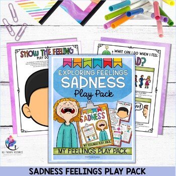 SADNESS FEELINGS PLAY PACK - Emotional Regulation & Feelings Chart Check In - Image 2