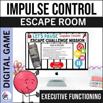 IMPULSE CONTROL ACTIVITIES ACADEMIC ESCAPE ROOM - Small Group Counseling