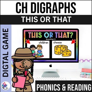 DIGRAPHS GAME - CH WORDS - Speech Therapy Activities Articulation Phonics Vocab