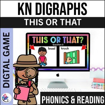 DIGRAPHS GAME - KN WORDS - Speech Therapy Activities Articulation Phonics Vocab