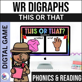 DIGRAPHS GAME - WR WORDS - Speech Therapy Activities Articulation Phonics Vocab