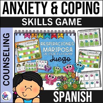 ANXIETY COPING SKILLS GAME - Anxiety Worksheets Activities Game SPANISH SEL