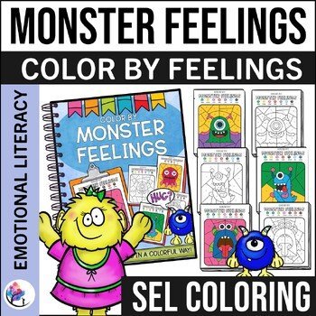 MONSTER FEELINGS Coloring Pages Sheets - Anger, Sadness, Happy, Impulse Control
