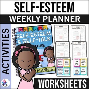 SELF-ESTEEM & SELF-TALK PLANNER and Activities - Growth Mindset Counseling