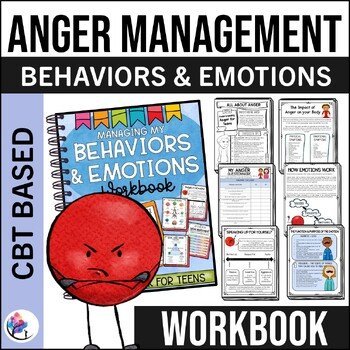 TEEN ANGER MANAGEMENT WORKSHEETS CBT Emotional Regulation Impulse Control