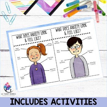 ANXIETY WORKSHEETS ACTIVITIES Stress Management Coping Skills Workbook Worries - Image 3