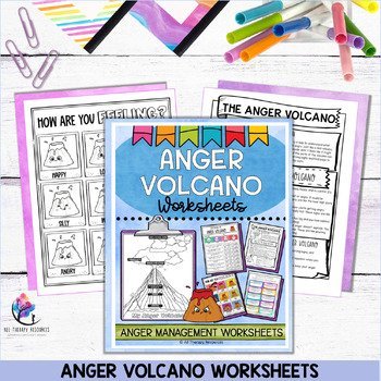 ANGER VOLCANO WORKSHEETS - Anger Management - Behavior Support - Image 2