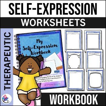 My Self-Expression Drawing Book - Creative Therapy Workbook - Lesson Plans