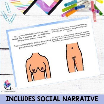Puberty Social Narrative for Girls - Taking Care of My Changing Body - Puberty - Image 3