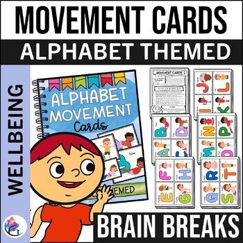 MOVEMENT CARDS - Alphabet Themed - Gross Motor Skills - Balance and Coordination