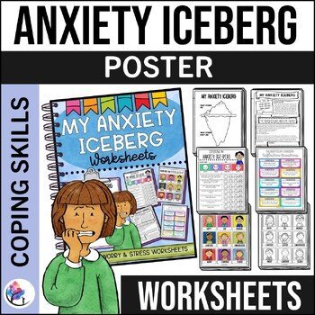 Anxiety Stress and Worry Iceberg - Anxiety Activities and Worksheets