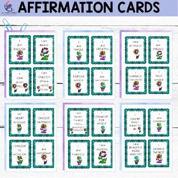 Positive Affirmation Cards - Growth Mindset, Positve Self Talk, Social Emotional - Image 3