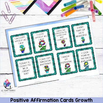 Positive Affirmation Cards - Growth Mindset, Positve Self Talk, Social Emotional - Image 4