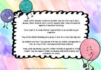 Conflict Resolution Task Cards - social skill and growth mindset for teenagers - Image 2