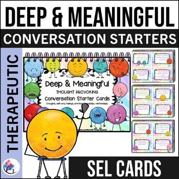 Deep & Meaningful Conversation Starter Cards - Therapy Intervention - Teenagers