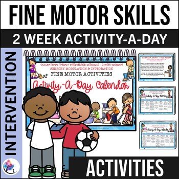 FINE MOTOR ACTIVITIES CALENDAR - Occupational Therapy Worksheets for Kids